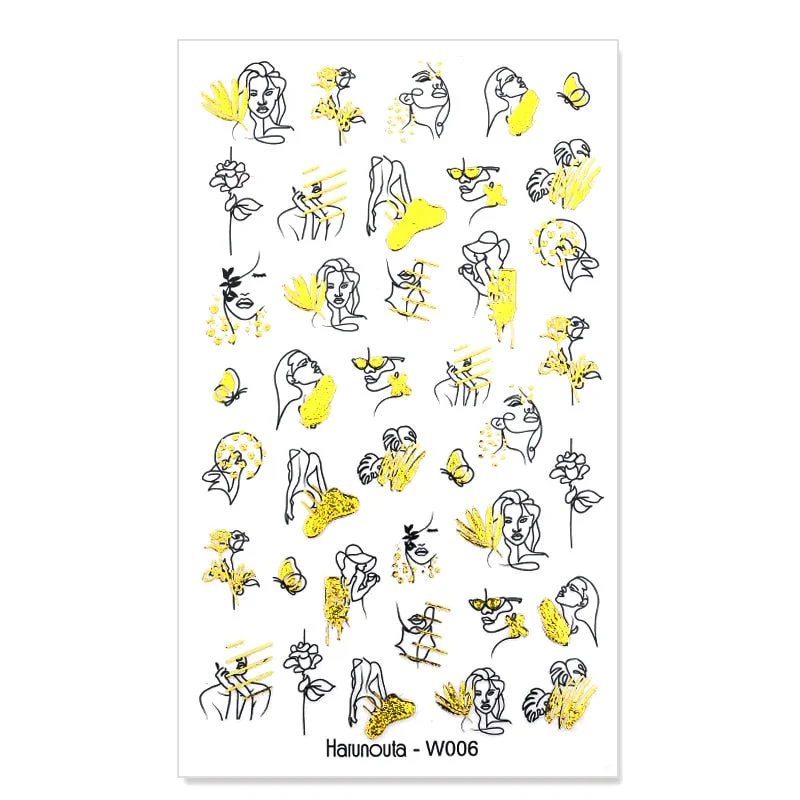 1 Sheet Nail Art 3D Nail Sticker Butterfly Colorful Nail Decals Fairy Tales Nail Transfer Decals Nail Decorations DIY Design