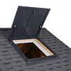 [US Local Warehouse] Roof Hatch Skylight Roof Caps Aluminum Frame Galvanized Sheet 80x80cm with Switch Type Handle Loft Ventilation Roof Access Hatch Cover Plate Rooftop Hatch Cover Plate for Wellhead Lid/Cellar Cover