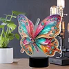 (US Local)DIY 5D Diamond Painting Acrylic Butterfly  Night Light Lamp Home Decoration Ornament Gift Kit