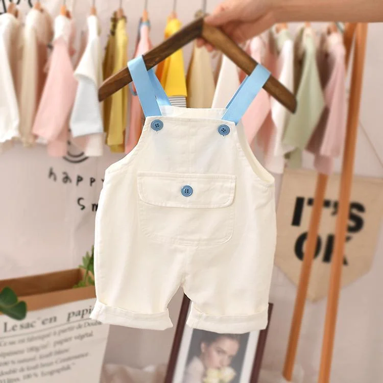 2021 Toddler Baby Boys 6M-4T Kids Summer Romper Solid One-Pieces Sleeveless Casual Jumpsuit 4 Colors