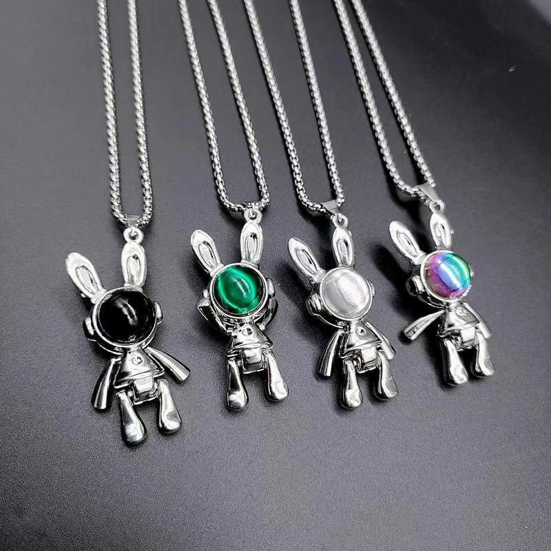 Hip-Hop Vintage Style Animal Letter Alloy Titanium Steel Plating Men’s Pendant Necklace Men Pendant Necklaces