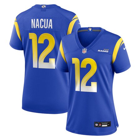 Women's Los Angeles Rams #12 Puka Nacua  Royal Vapor F.U.S.E. Limited Player Jersey