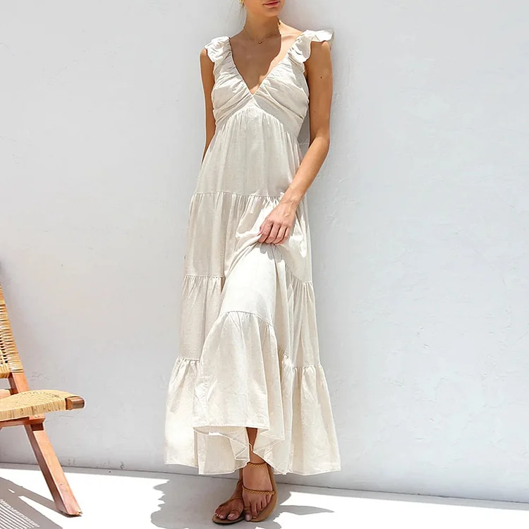 VionelleTM | Elegant Maxi Dress With Ruffles 