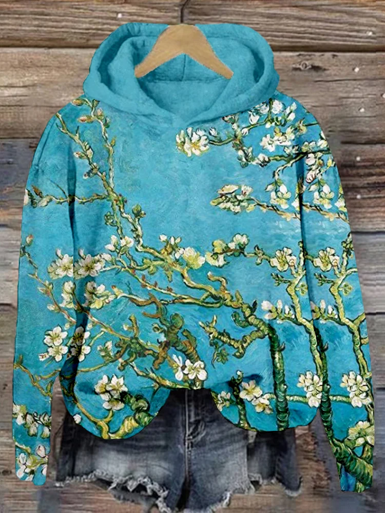 Almond Blossoms Art Print Comfy Hoodie