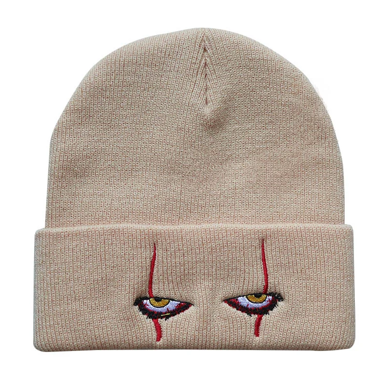 Penny Wise Scar Eyes Beanie Horror Clown Eyes Knit Hat