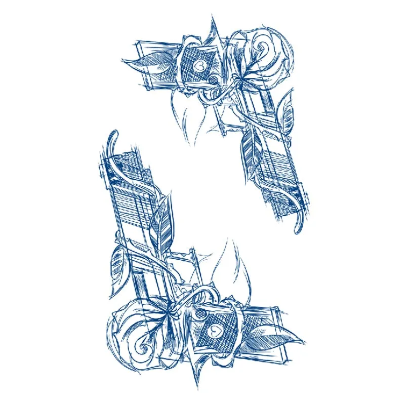 Juice Lasting Ink Tattoo Body Art Waterproof Temporary Sticker Snake Musical Note Women Totem Small Paw Rose Arm Fake Tattoos