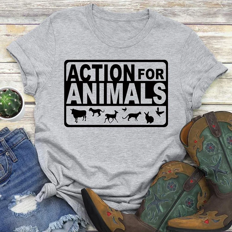 Action for Animal   T-Shirt Tee-04554-Annaletters