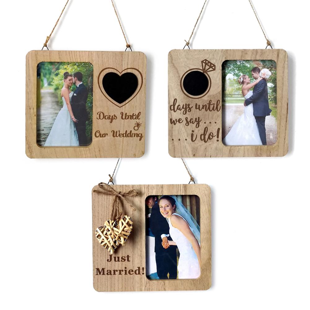 

Wooden Retro Picture Frame Wedding Countdown Love Photo Hanging Ornaments, Jm01052, 501 Original