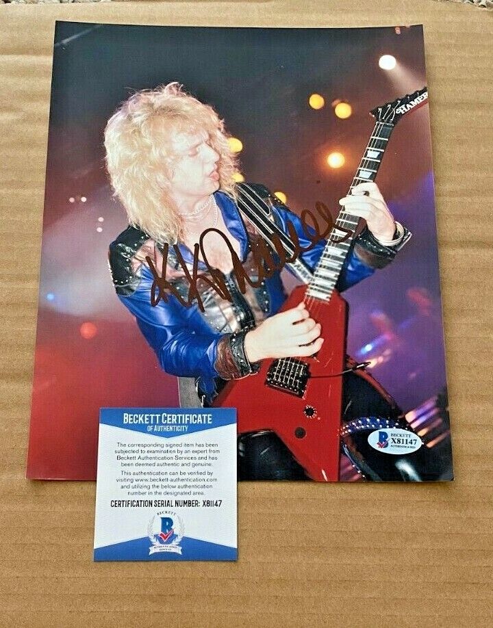 K.K. DOWNING SIGNED JUDAS PRIEST 8X10 Photo Poster painting BECKETT CERTIFIED #3