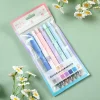 6PCS Matcha Blue Pink 0.5mm Black Gel Pen Set School Student Office Cute Stationery