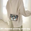 DIY Wolf Special Shaped Diamond Painting Leather Crossbody Bags Chain Clutch Kit