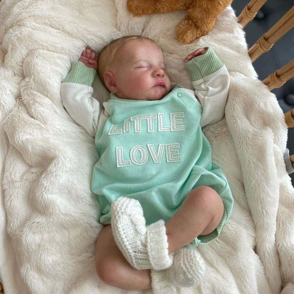 [🔊Heartbeat Sound and Breath💝]20 Inches Newborn Sleeping Adorable Baby Boy Doll Jonas with Huggable Realistic Cloth Body -Creativegiftss® - [product_tag] RSAJ-Creativegiftss®