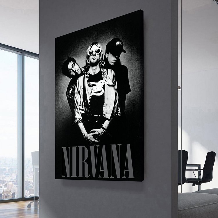 Retro Nirvana Band Concert Poster Canvas Wall Art MusicWallArt