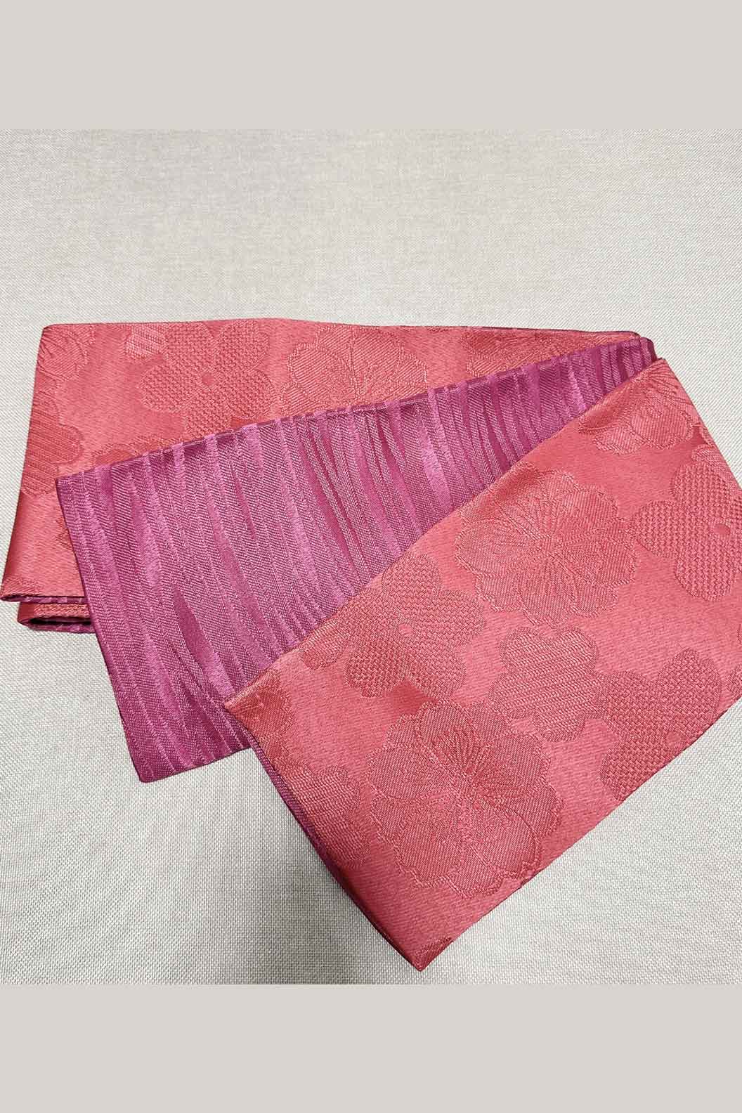 Flat Obi Belt--Magenta  Stupa Stones