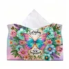 DIY Diamond Painting Creative Design Leather Handmade Tissue Holder Rhinestones Decorative Tissue Box Craft Kits