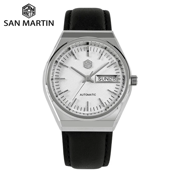 ★SuperDeals Sale★San Martin 37mm Men Dress Watch Seagull 2836 Double Calendar SN0102-G San Martin Watch san martin watchSan Martin Watch