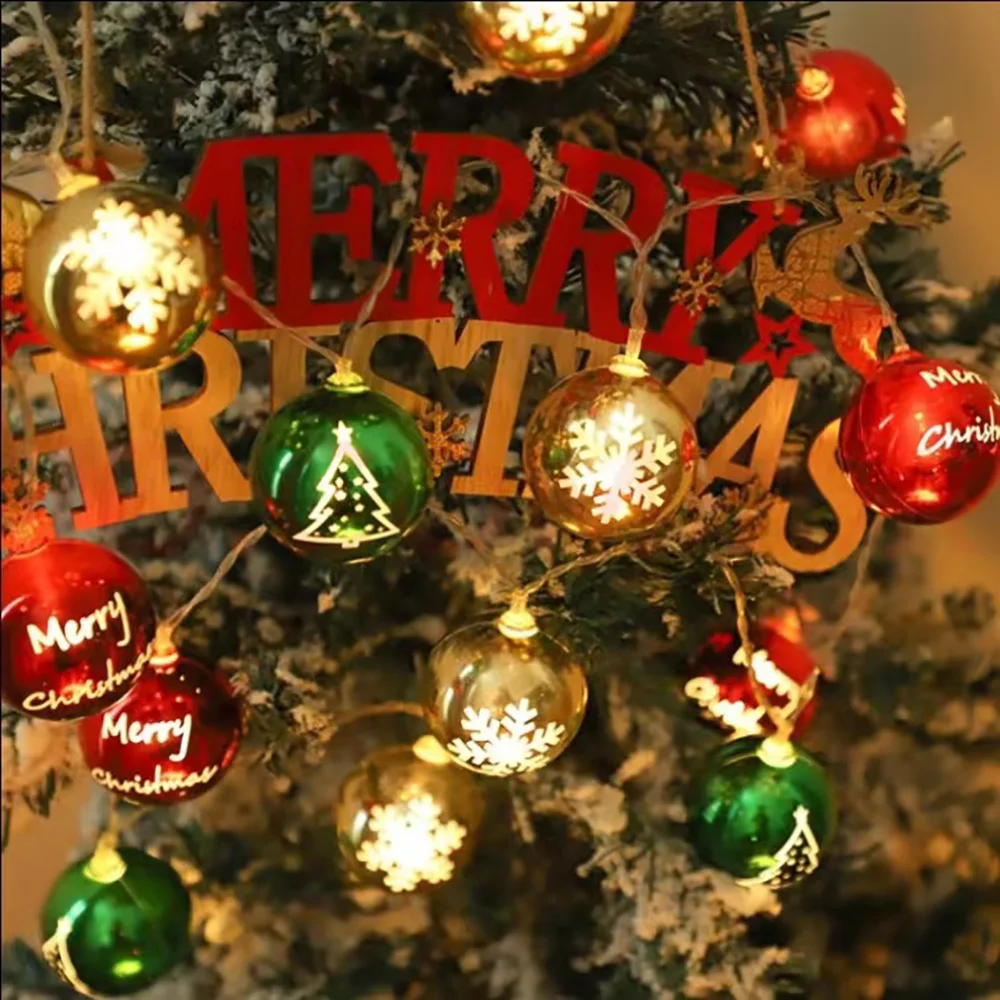 Christmas LED plating ball star light string room garden decoration