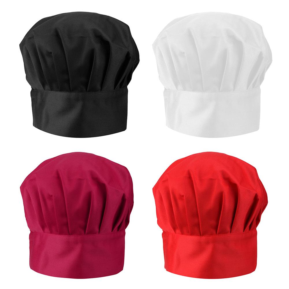 

Adjustable Elastic Men Women Mushroom Caps Cooking Kitchen Baker Chef Hats, White, 501 Original