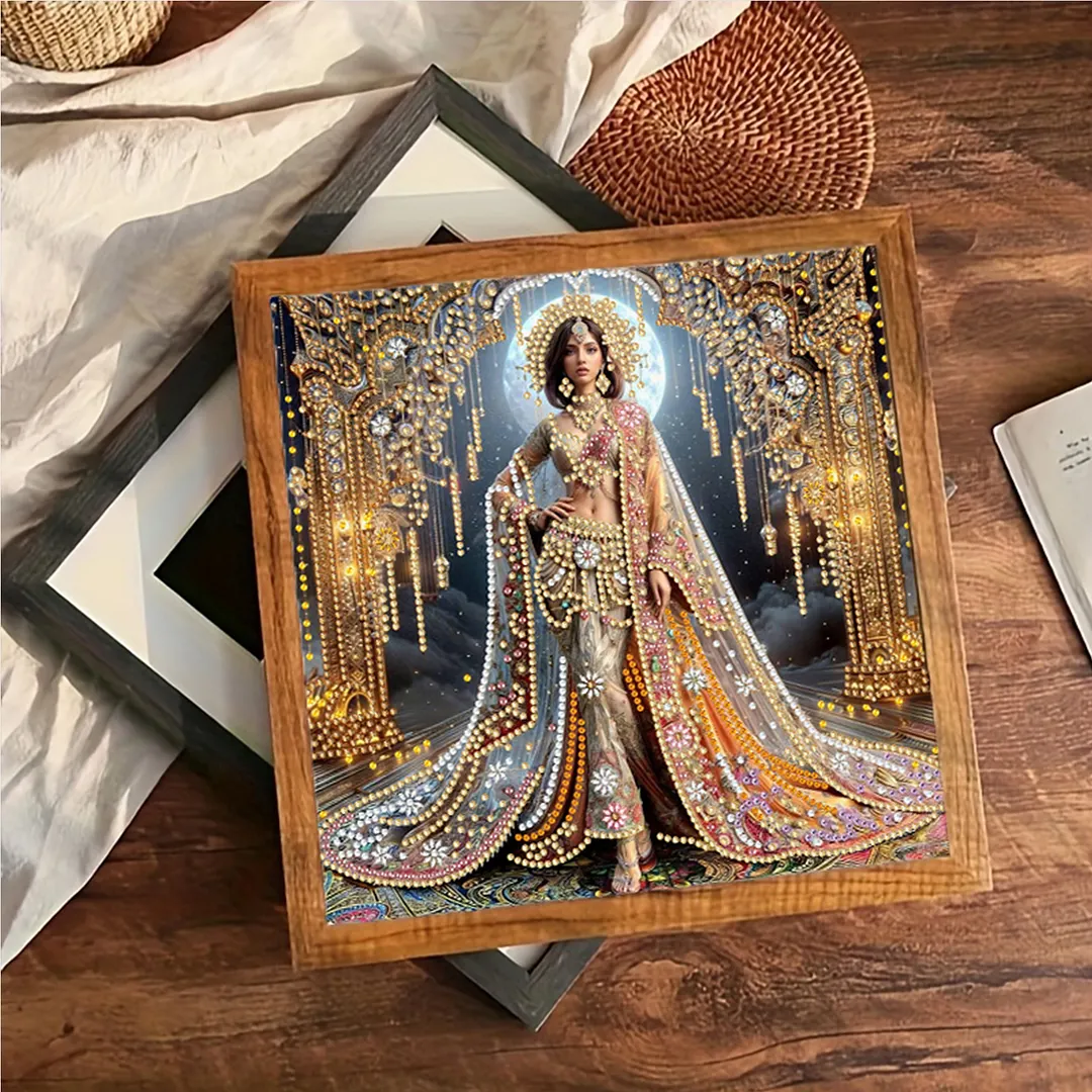 Gorgeous Dress Beauty - Diamond Painting - Partial Special Shaped Drill(Canvas|30*30cm)