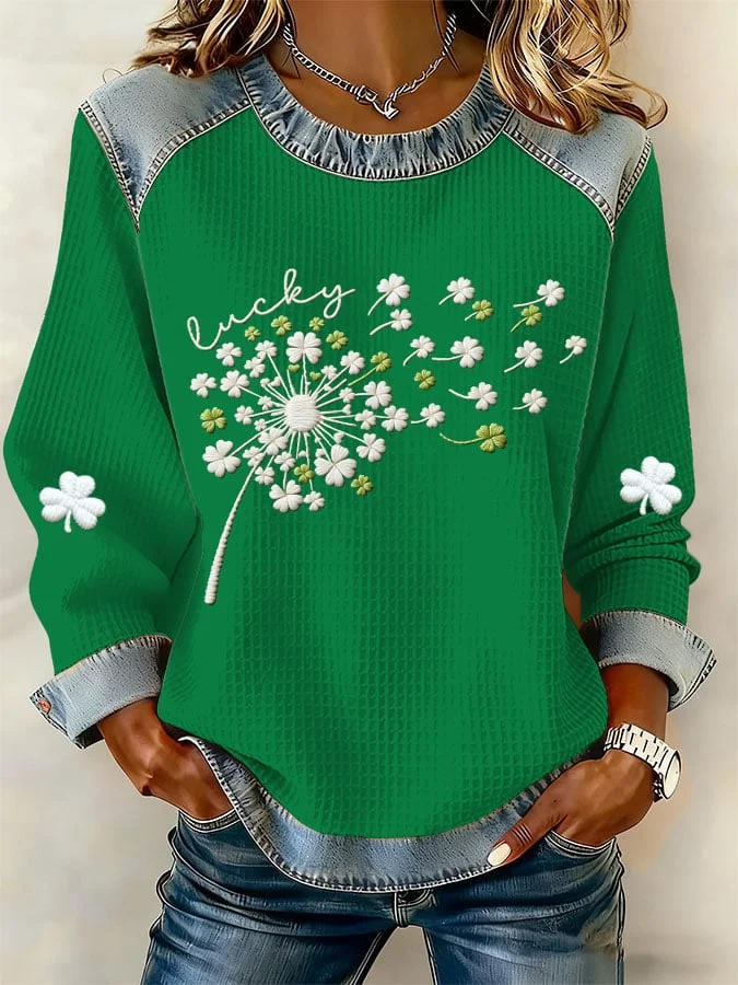 Women's St. Patrick's Day Printed Casual Top 