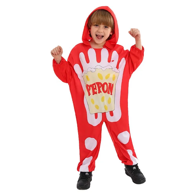 Kids Children Funny Food Chips French Fries Outfits Cosplay Costume Carnival Suit