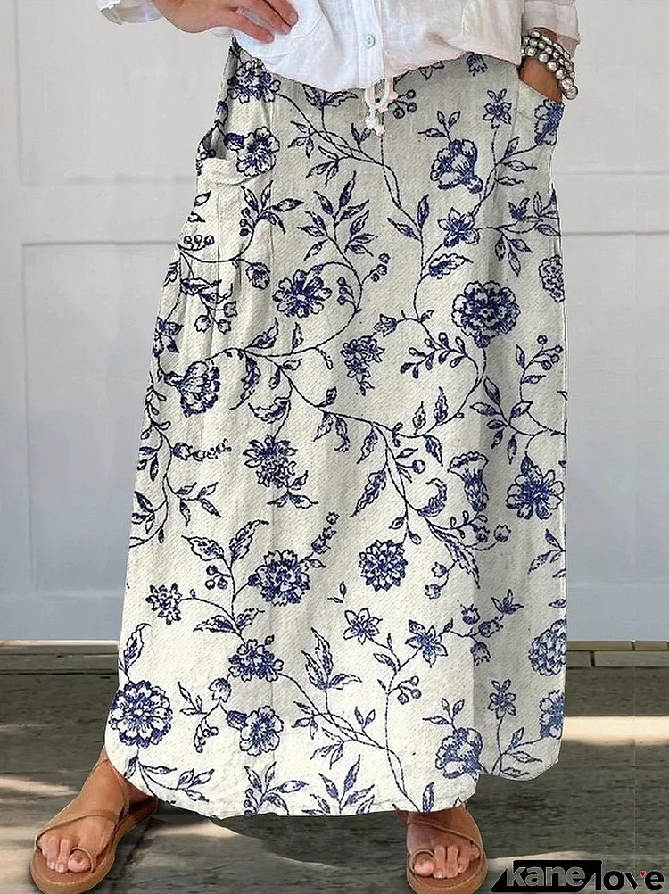 Women's Printed Vintage Skirt