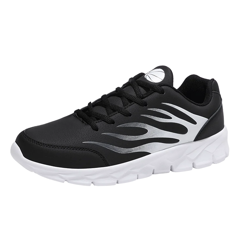 Running Shoes For Men Popular Style PU Leather Light  Fashion EVA Lace Up Sneaker Casual Shoes Male Breathable Outdoor Flat Walk