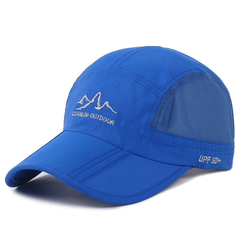 Summer Hat Outdoor Sun Protection Casual Sports Sun Hat Folding Hat Rim Summer Breathable Quick-drying Baseball Net Cap