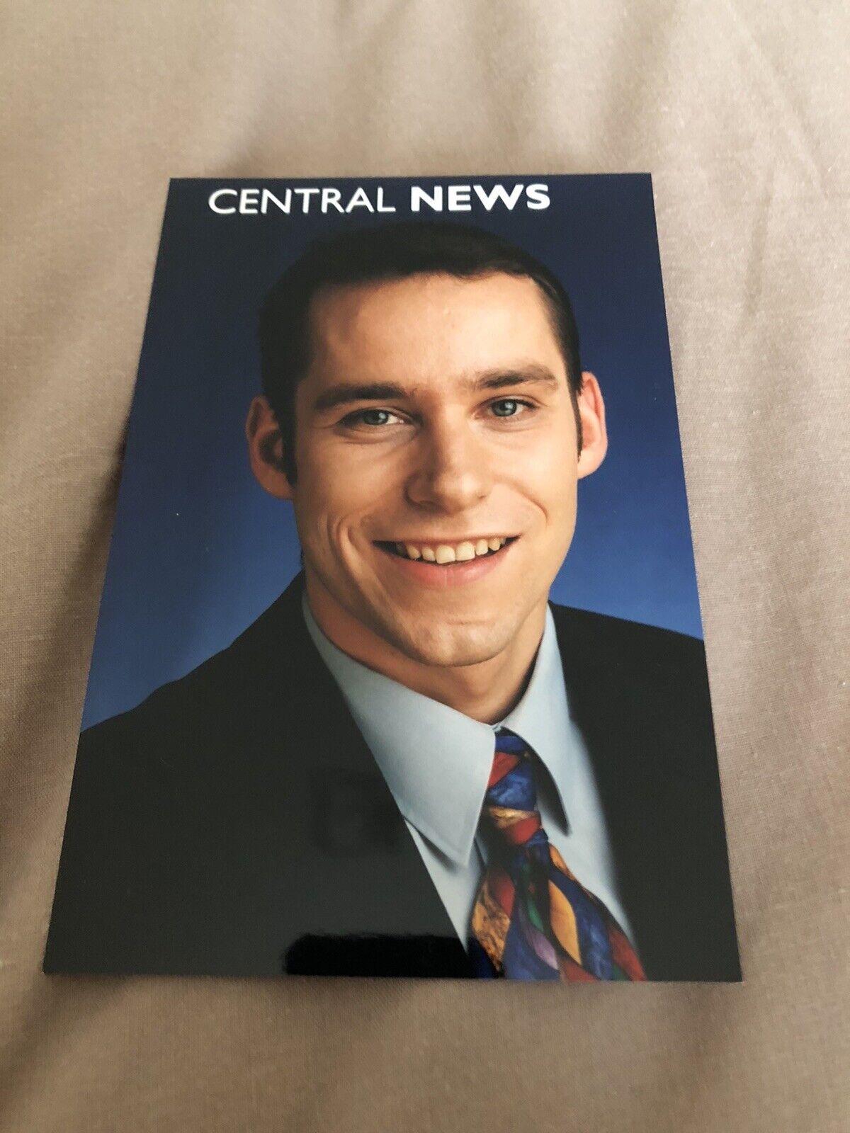 UNKNOWN PRESENTER (ITV CENTRAL NEWS) VINTAGE UNSIGNED Photo Poster painting