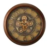 Creative Gear Solid Wood Wall Clock for Living Room and Home Use - Modern Art Wall Clock