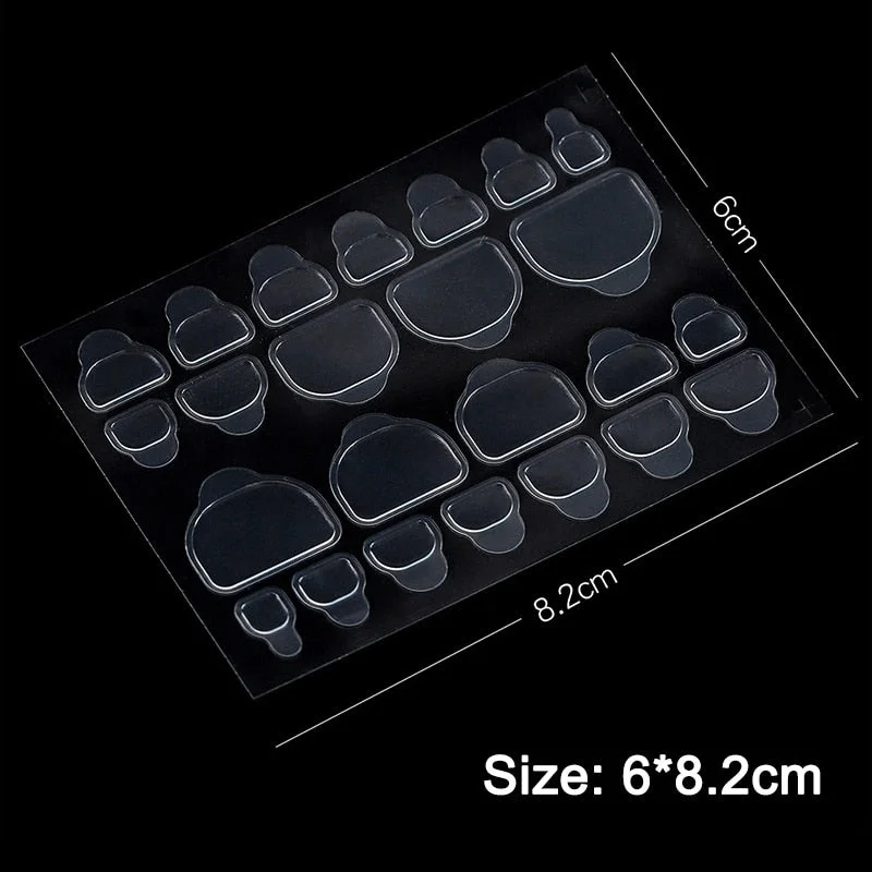 10pcs Double-Side Sticky Nail Glue Adhesives Tabs For Press On Nails Toenails Traceless Nail Decals Stickers DIY Manicure Tools-Nail Inspo