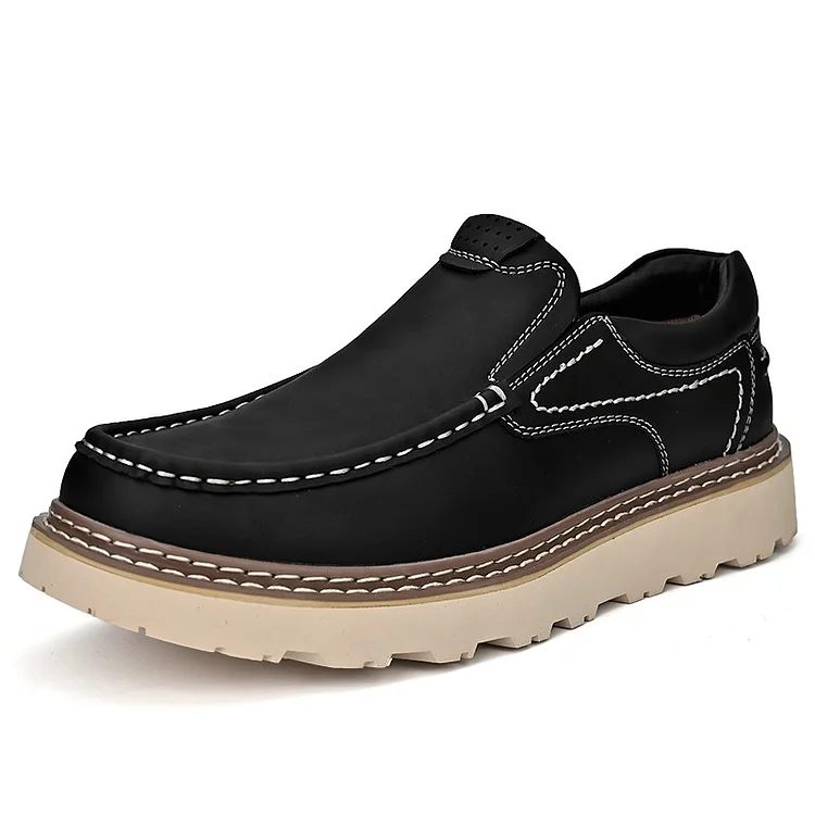 Damulin Outdoor Thick Bottom Loafers Fashion Soft Driving Footwear Non-slip Slip on Flats Handmade Moccasin Genuine Leather Casual Shoes