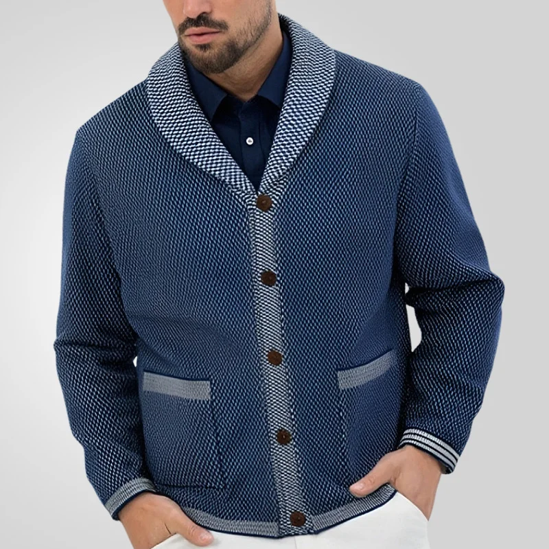 Uveng Uveng Men's Casual Casual Knitwear Jacket Autumn And Winter Three-Dimensional Bag Open Shirt Flipped Sweater SY0048