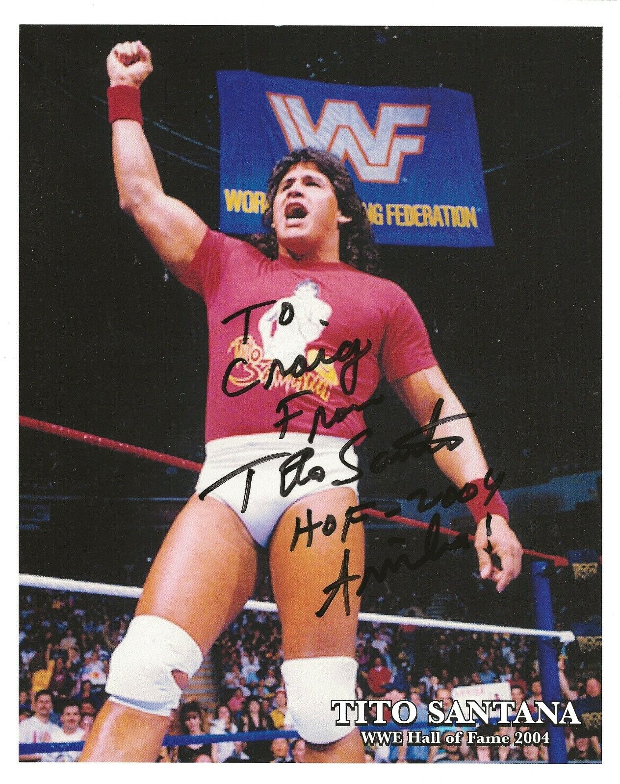 Tito Santana REAL hand SIGNED Promo Photo Poster painting #2 COA Wrestler Autographed WWF