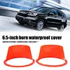 2Pcs 6.5Inch Car Audio Refit Speaker Waterproof Cover Red Car Audio Speaker Ring