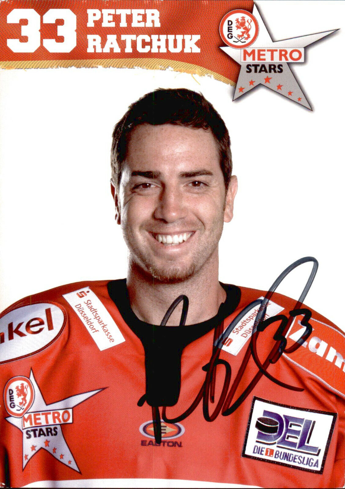 Peter Ratchuk SIGNED 4.25 X 5.87 TEAM POST card DEG METRO STARS