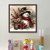 Christmas Snowman-11CT Stamped Cross Stitch 40*40cm/15.75*15.75in tapestrymarket