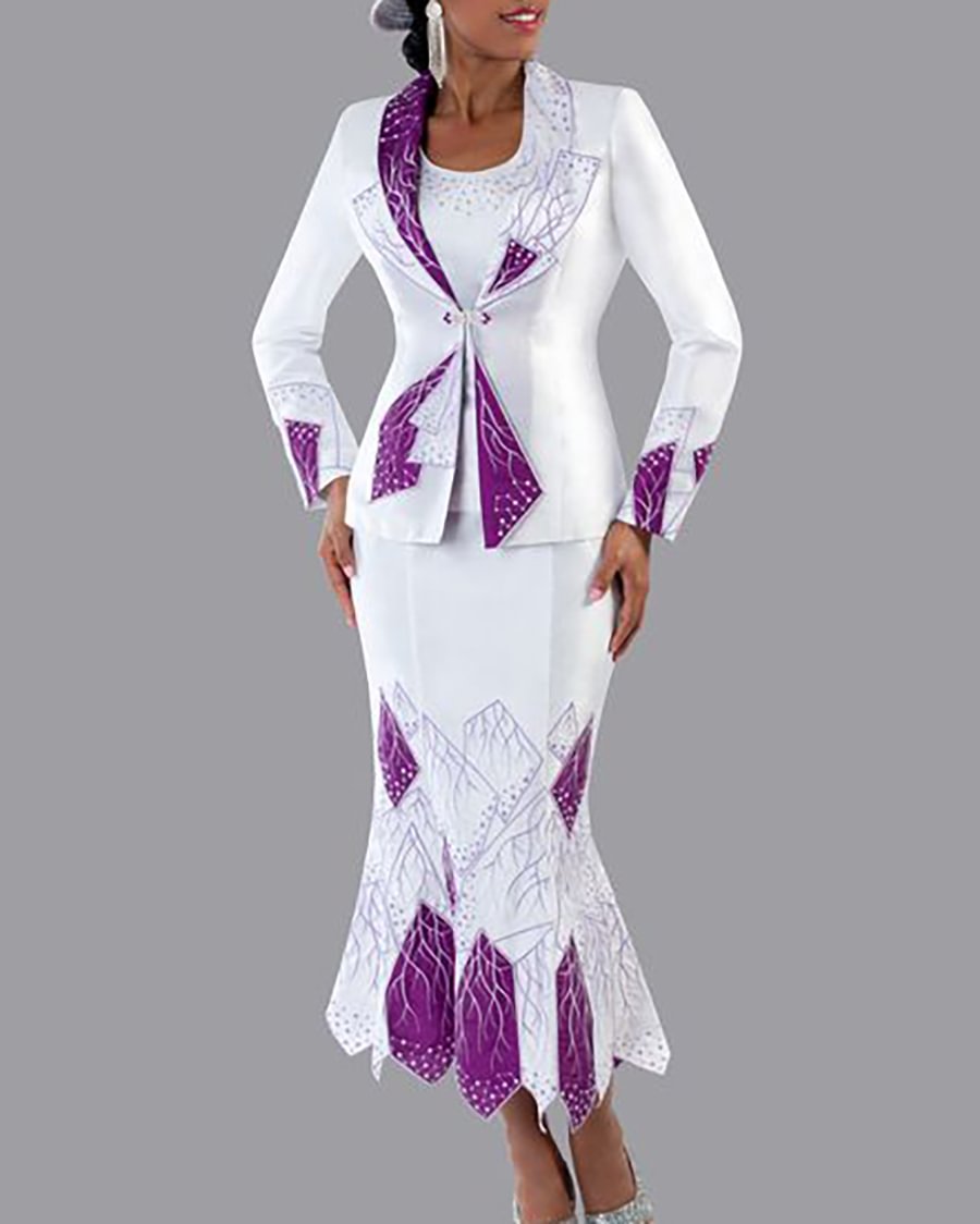 Ladies Elegant Casual Contrast Print Dress