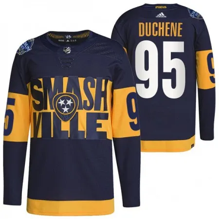 Men's Nashville Predators #95 Matt Duchene 2022 Navy Stadium Series  Player Stitched Jersey