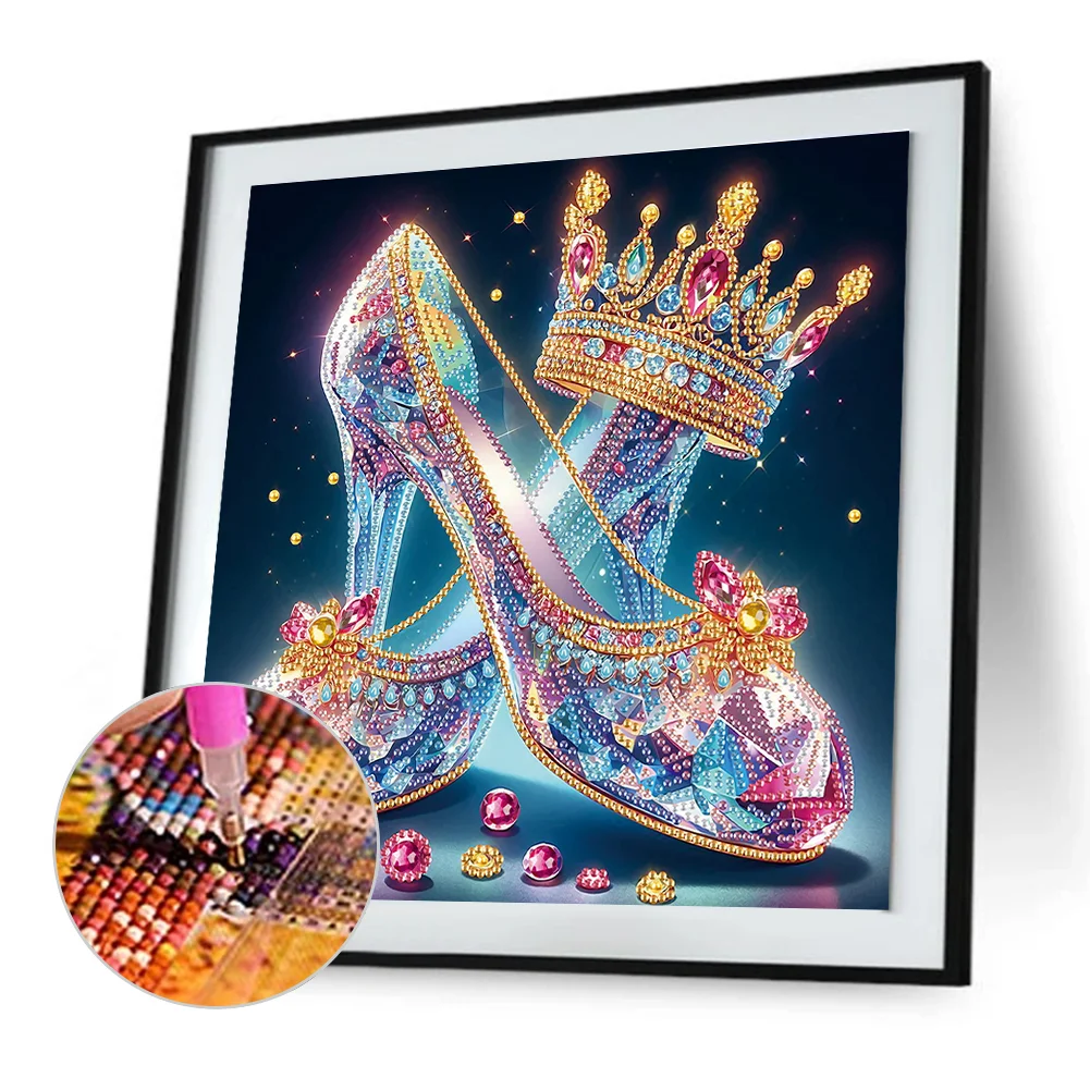 Diamond Painting - Partial Special Shaped Drill - Crystal High Heels(Canvas|30*30cm)
