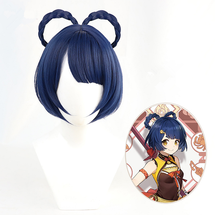 GI Xiang Ling Braided Blue Cosplay Wig SP16052