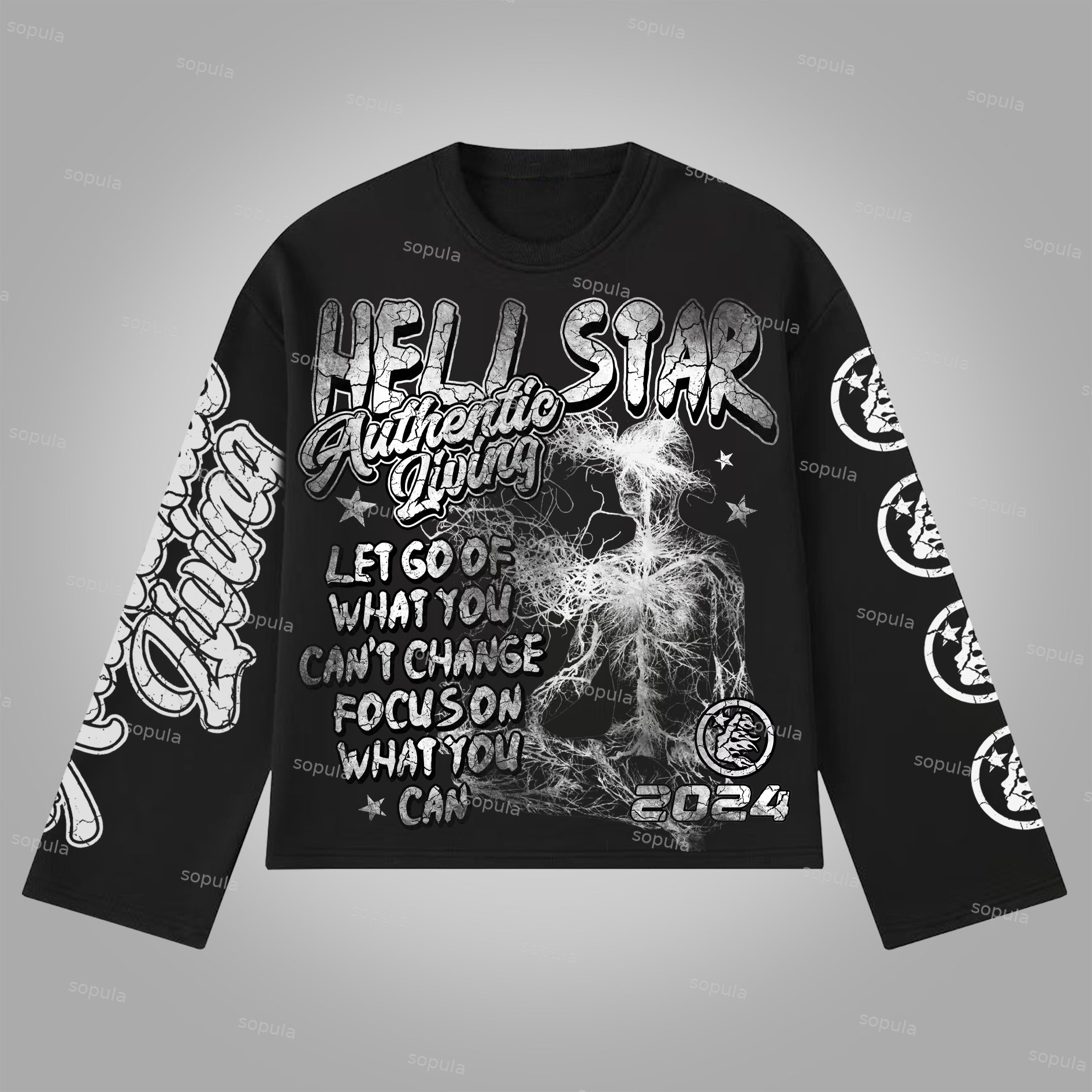 Sopula -Real Wise Vintage Graphics Cotton Long Sleeve T-Shirt - Sopula｜Premium Graphic Tees & Graphic Clothing