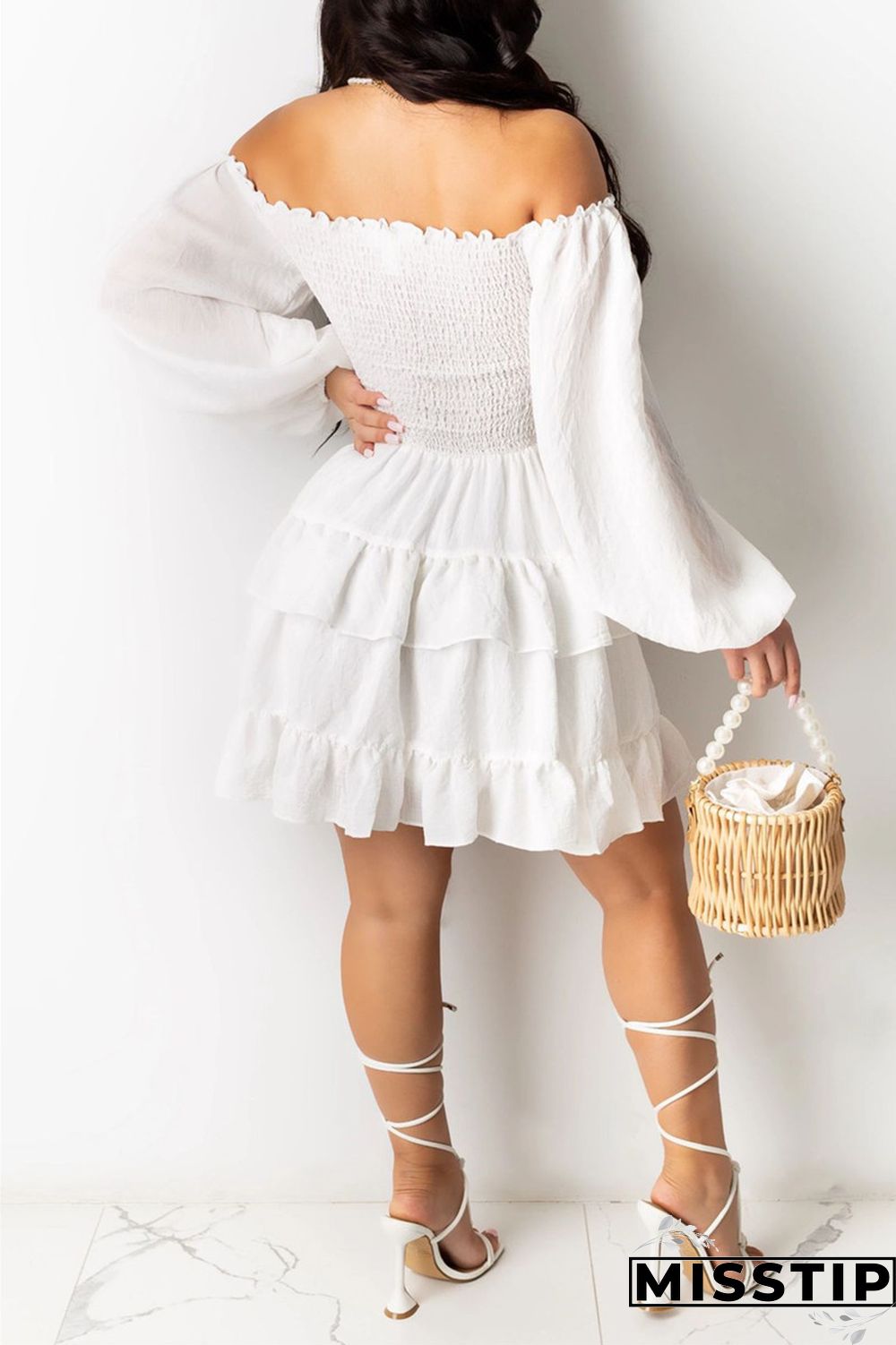 Pink Sexy Casual Solid Hollowed Out Off the Shoulder Long Sleeve Dresses