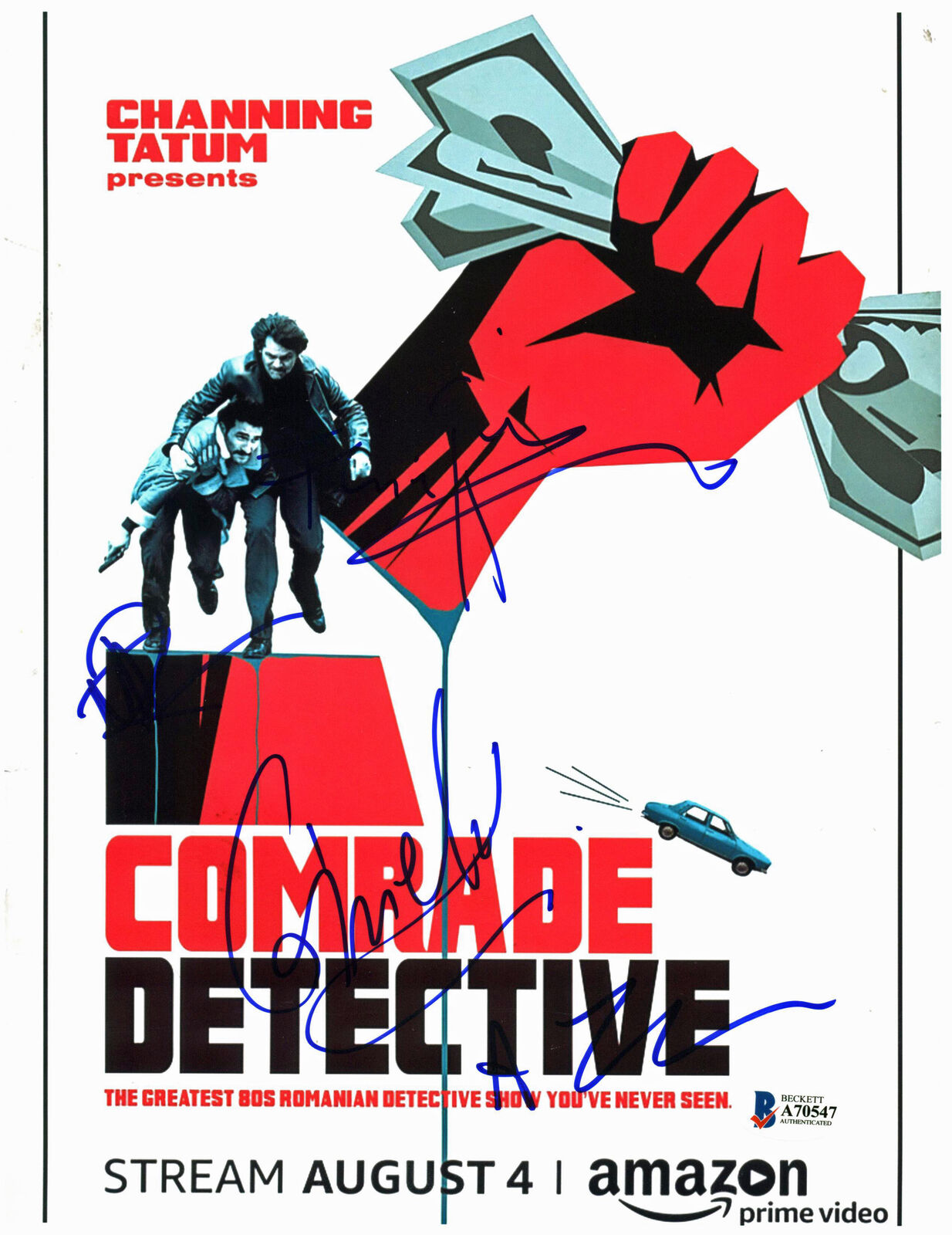 Comrade Detective (4) Thomas, Tanaka, Ulici +1 Signed 8x10 Photo Poster painting BAS #A70547