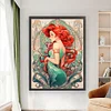 Princess Ariel-11CT Stamped Cross Stitch 50*65cm/19.69*25.59in(Big Size)