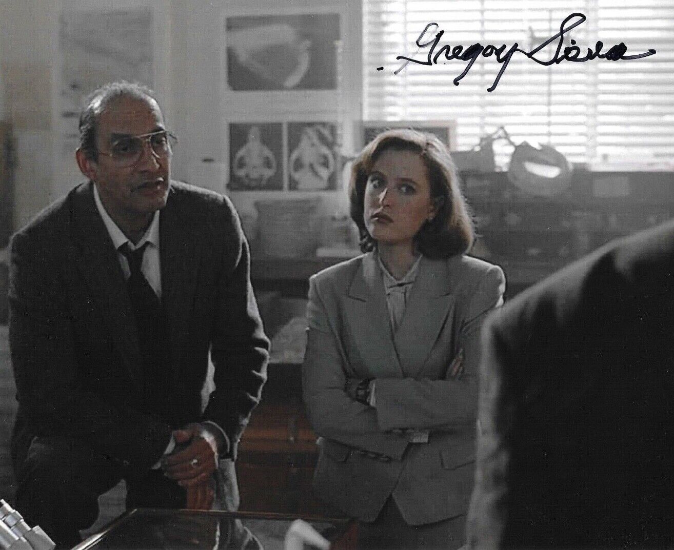 * GREGORY SIERRA * signed 8x10 Photo Poster painting * THE X-FILES * COA * 1