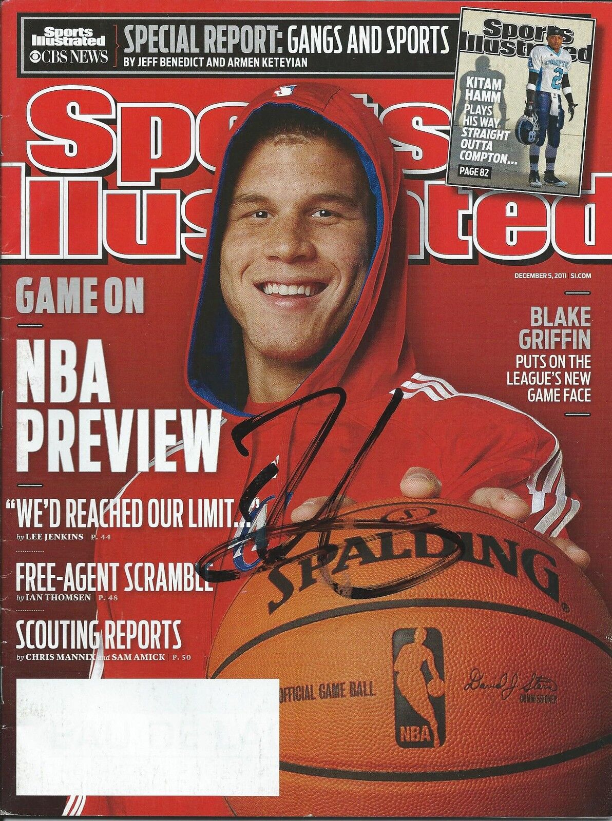 **GFA Sports Illustrated *BLAKE GRIFFIN* Signed SI Magazine AD2 COA**