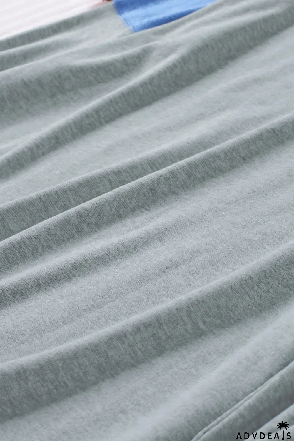 Gray Color Block Raglan Sleeve Top