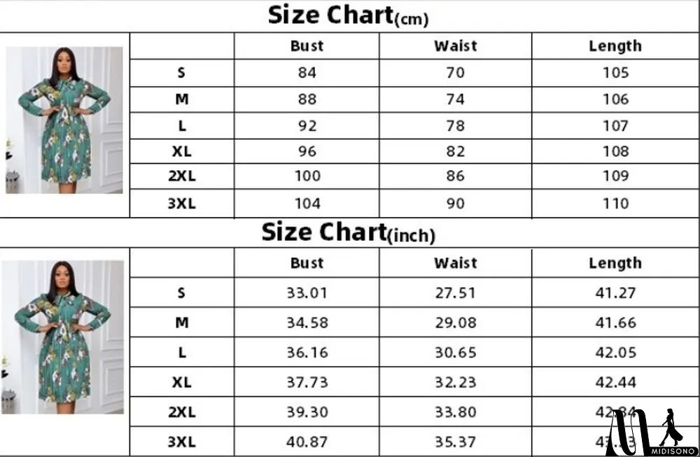 MidiSono - Autumn Office Professional Print Pleated Skater Dress