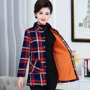 Plus Size Women Coats Winter Warm Blouses Camisa Femininas Long Sleeve Thick Velvet Plaid Shirt Flannel Shirts Full Cotton Top